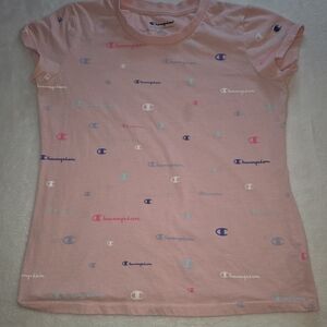 Champion Kids Pink Logo T-Shirt